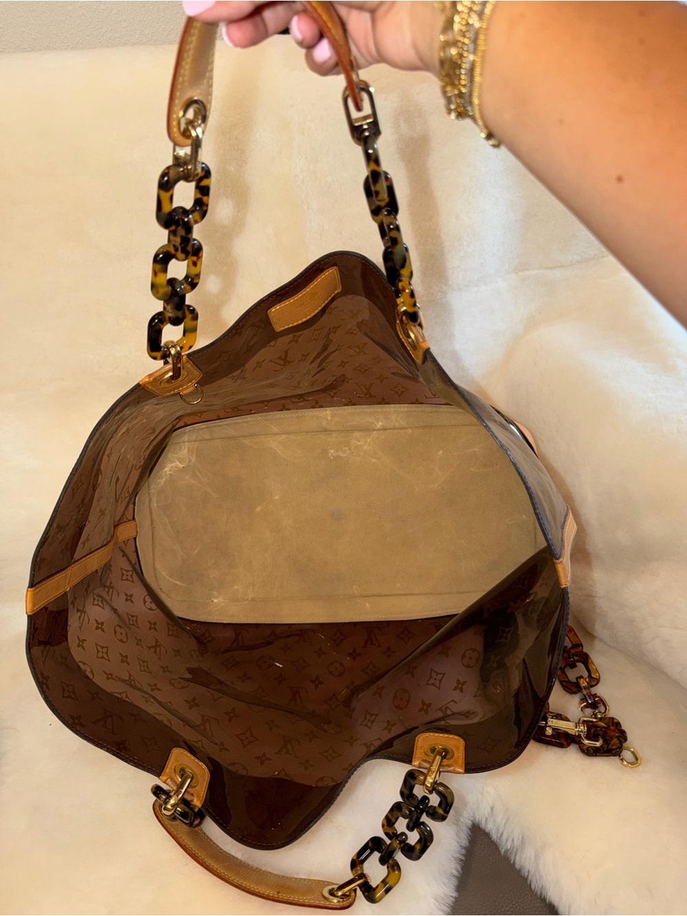 XL Louis Vuitton tote shoulder bag travel bag y2k LV monogram sac amber cavas gm - Picture 5 of 16